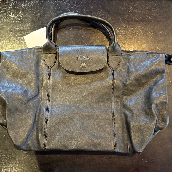 LONGCHAMP Le Pliage Cuir Leather Top Handle Tote - Picture 7 of 9